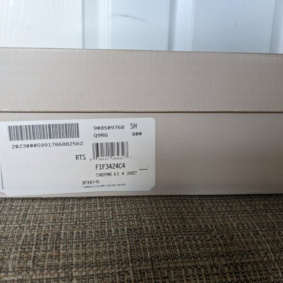 Black Platform Strappy Toe Heel - Picture 2 of 5